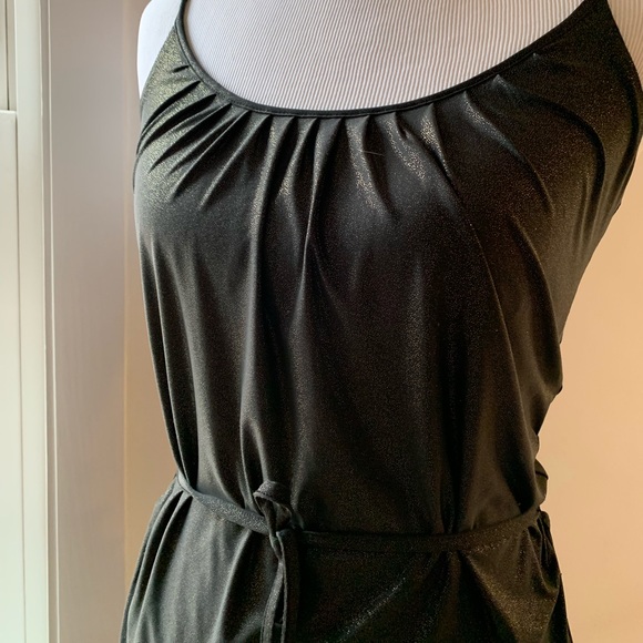 LAST CHANCE black/gold belted sparkle tank Express - Picture 1 of 2